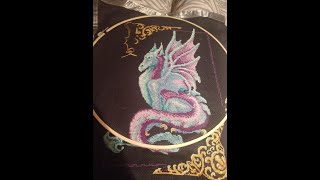 Janlynn Mythical Dragon Counted Cross Stitch Kit, White Amazon Review