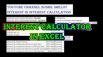 INTEREST CALCULATOR in excel