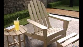 POLYWOOD® Recycled Plastic Curveback Adirondack Chair and Side Table Set - Product Review Video For more details or to shop this POLYWOOD® Recycled Plastic Curveback Adirondack Chair and Side Table Set, visit Hayneedle at: