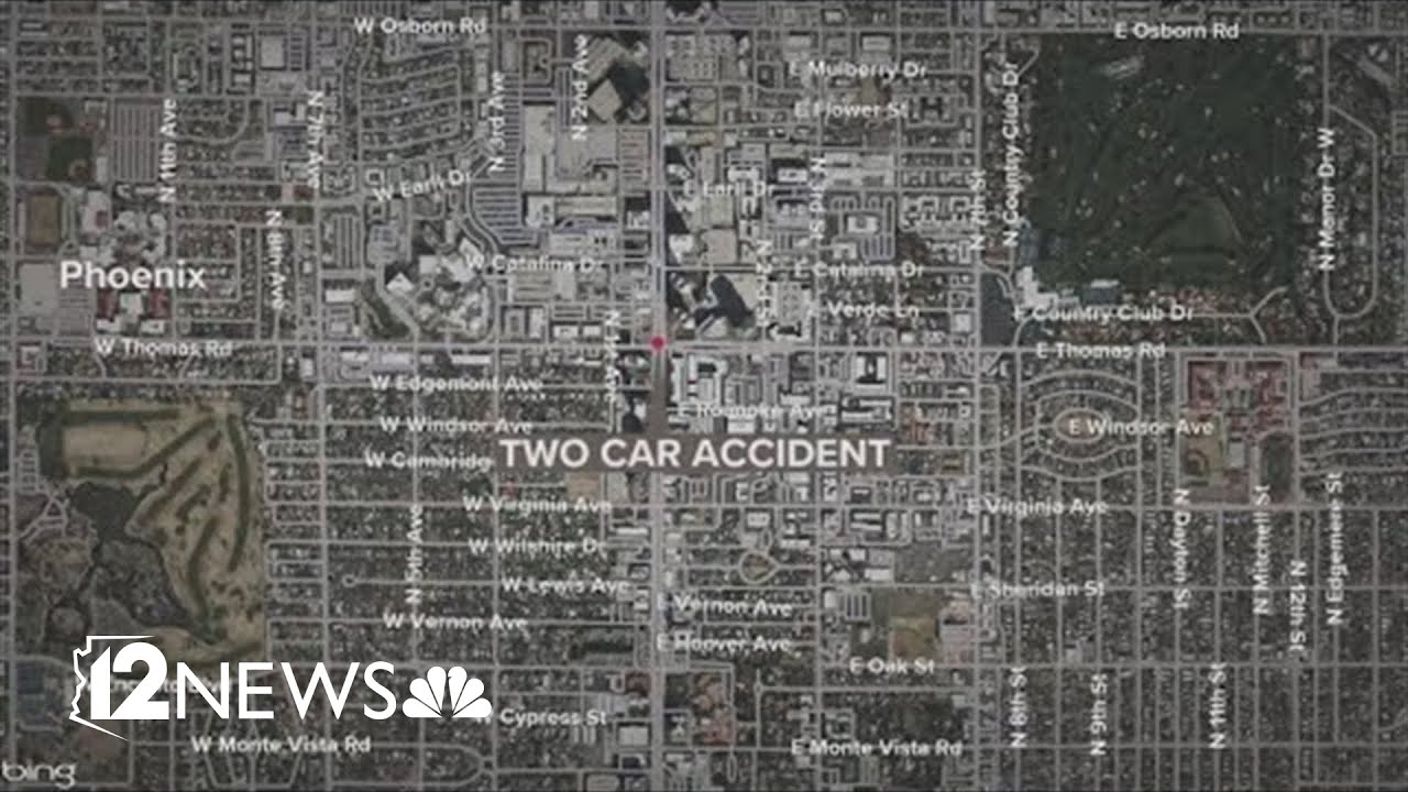4 hospitalized in central Phoenix crash - YouTube
