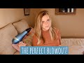 the perfect blowout for minimal heat damage! || wavy to straight hair