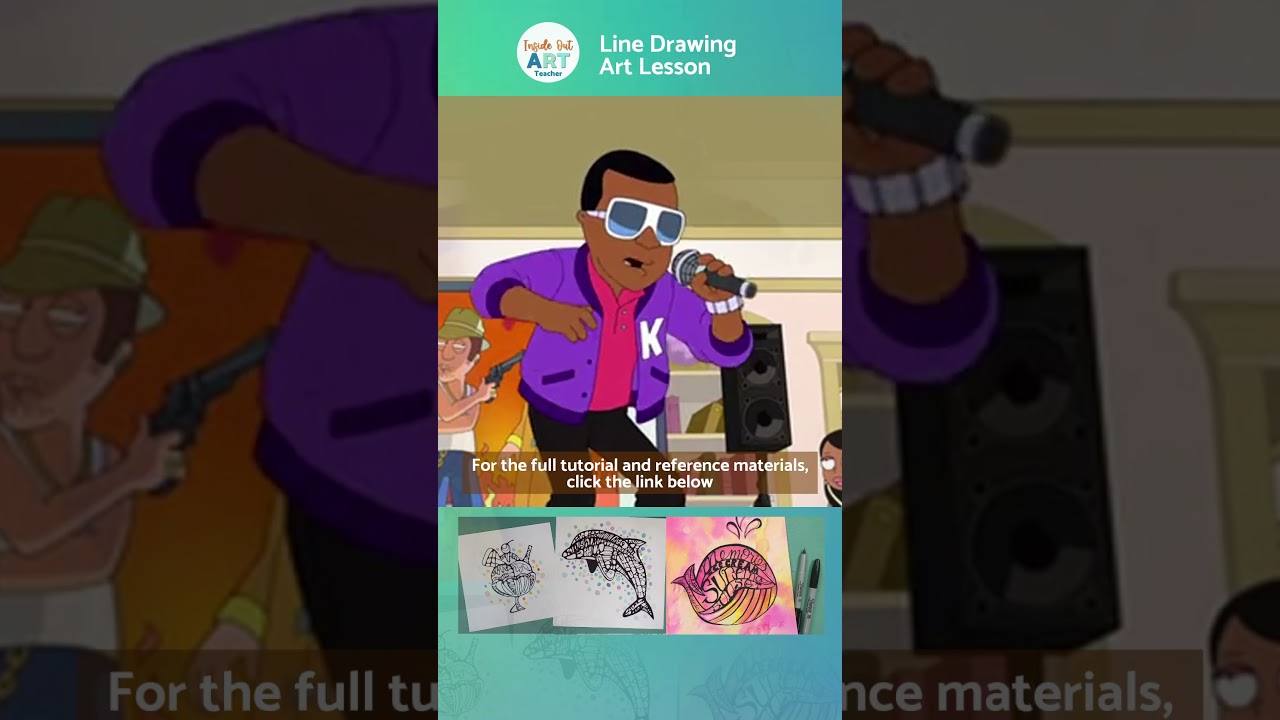 Part 2 of 6 | Super Easy Line Drawing Art Lesson - High School Art Lesson