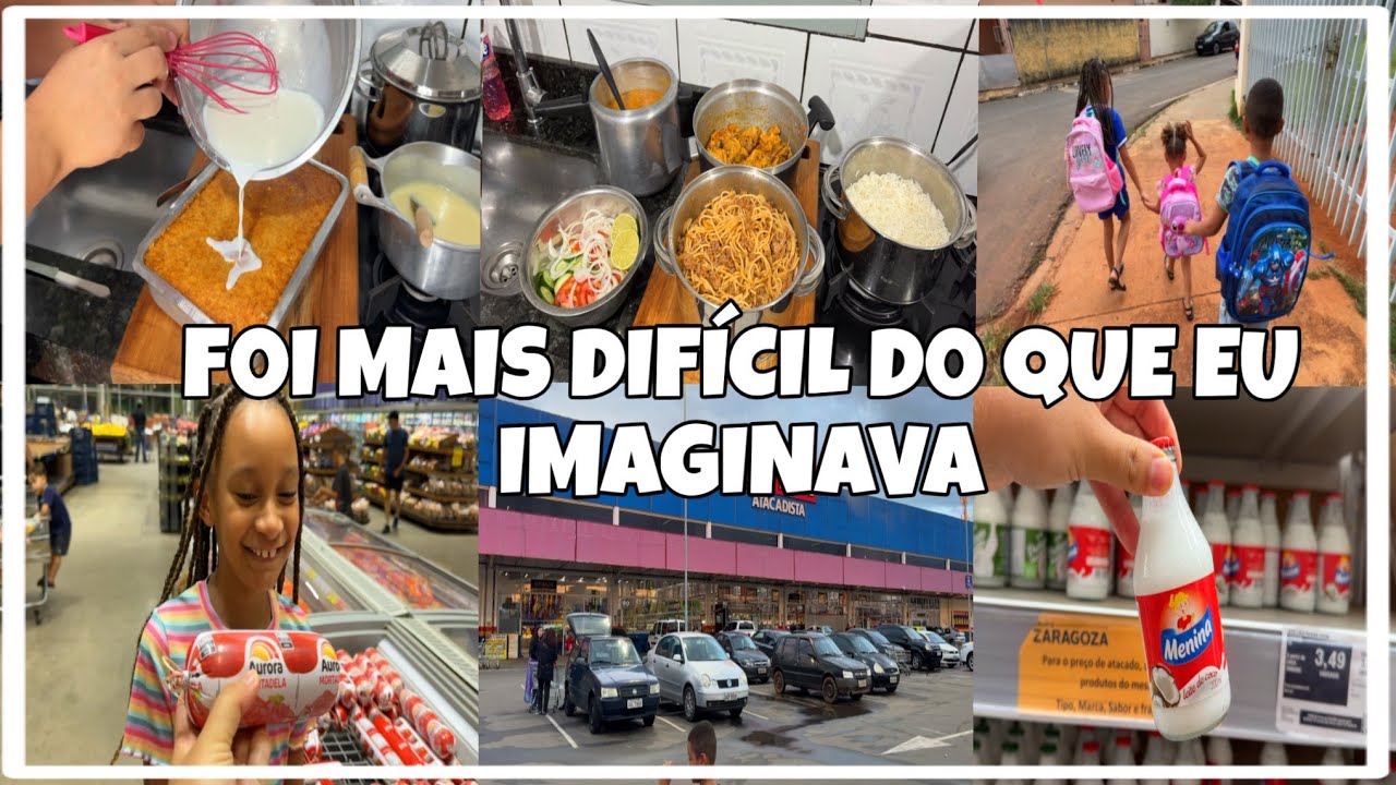 SOBREVIVI AO 1º DIA DE AULA! 😅 E ainda fiz as compras do mês com 400 reais