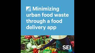 Ep06. Minimizing urban food waste through a food delivery app [Optimizing Urban Food Systems Resi...