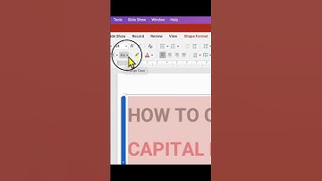 Capital Letters To Small Letters In Powerpoint
