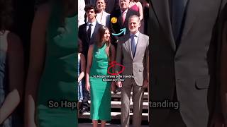 So Happy! Infanta Sofía Standing Beside Her Father