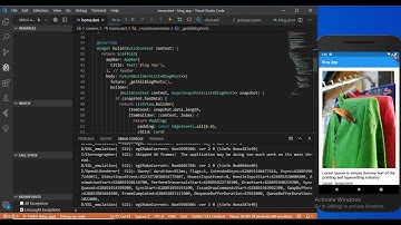Flutter http call - part 1 - Create app and make http call and get all blog posts in debug console