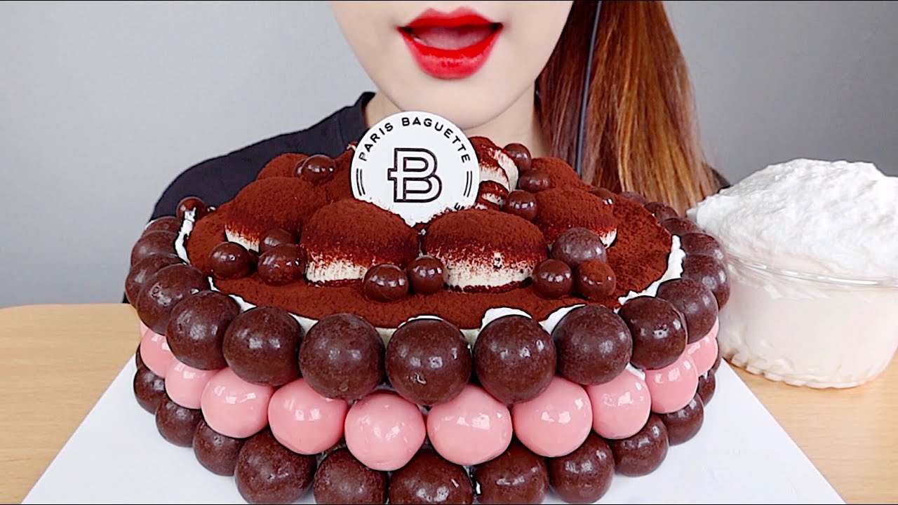 ASMR 스위트몬스터 몬스터즈 초코볼, 티라미수 케이크 먹방 TIRAMISU CAKE & CHOCOLATE BALLS MUKBANG eating sounds