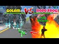 Golem vs rope frog ninja  rope frog ninja hero minecraft gta5 games