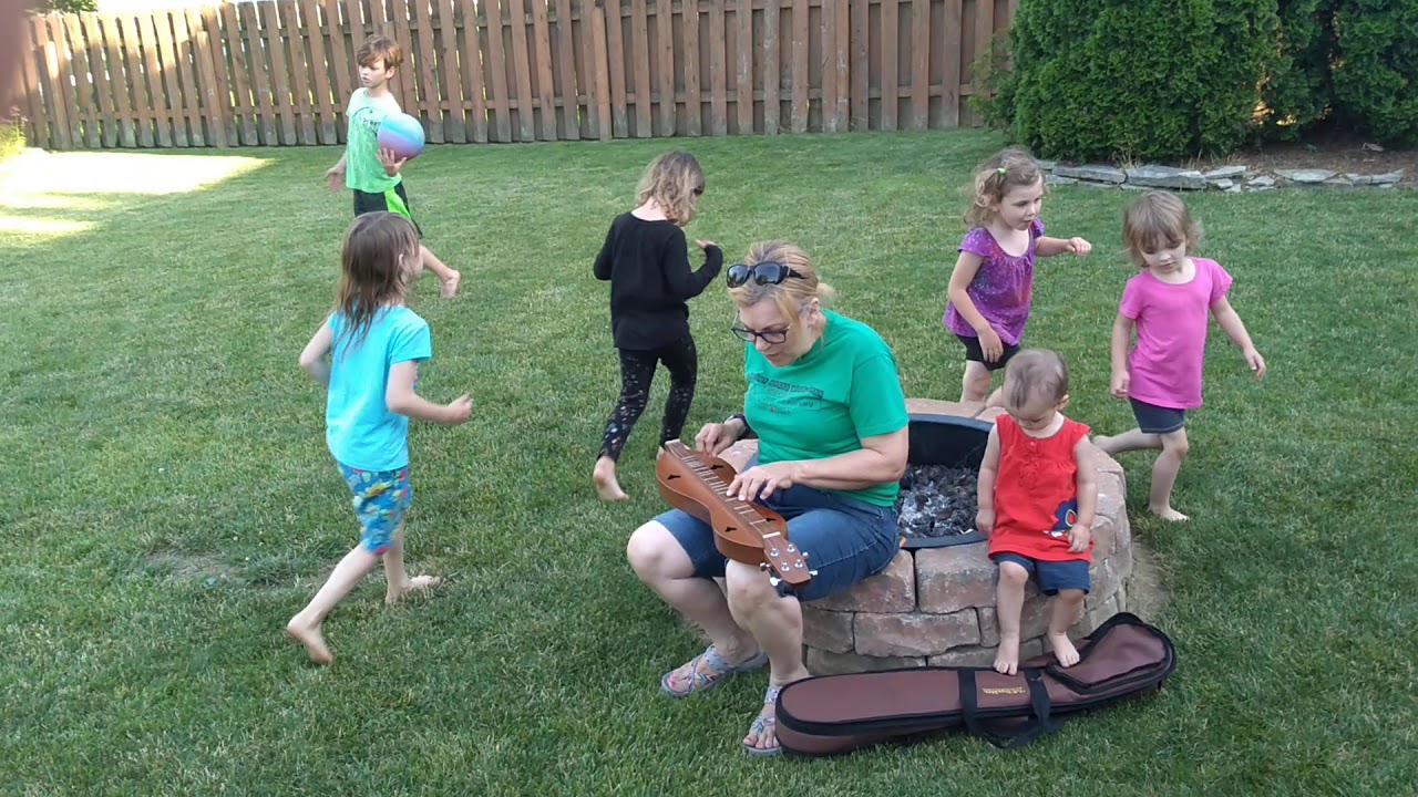 Grandma does children galloping all around - YouTube