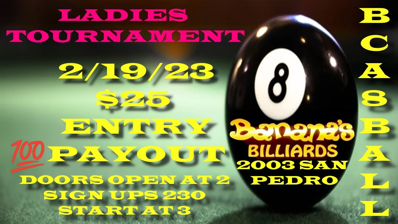 Ladies BCA 8 Ball Tournament Live From Banana s Billiards YouTube ladies-bca-8-ball-tournament-live-from-banana-s-billiards-youtube