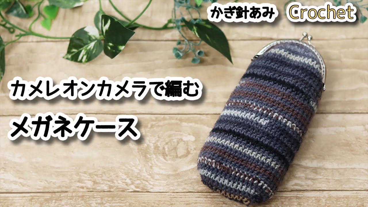 手編みメガネケース・カードケース・キーホルダー(はるページ) Crochet camera glasses case ☆ Crochet Pouch ☆ Crochet glasses