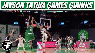 JAYSON TATUM GAME WINNER OFF THE GLASS OVER GIANNIS | CELTICS VS BUCKS