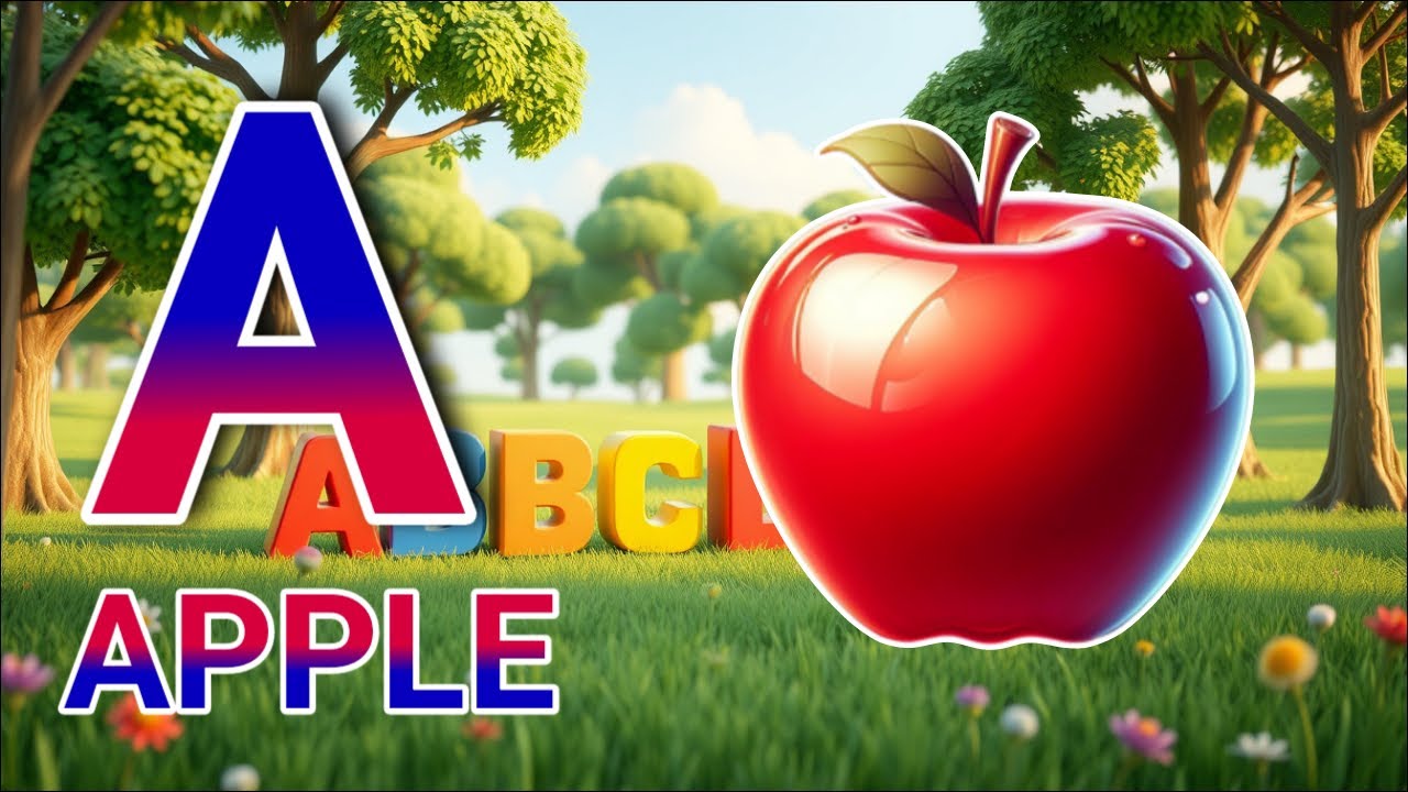 Фонетическая песенка 2 с двумя словами в 3D-формате - A для самолета - Песни про алфавит ABC @Chu...