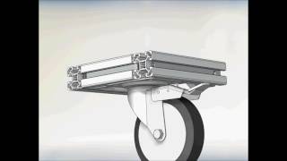 KJN: CASTOR FITTINGS (ALUMINIUM PROFILE WHEELS)