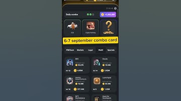 #7Sept​ Today Daily Combo Card | Hamster Kombat Daily Cipher Code | hamster Combo Today 7 September