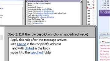 Rules in Microsoft Outlook 2007