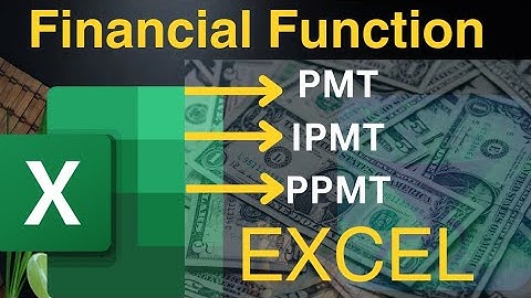 PMT, IPMT and PPMT function in Excel