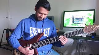 Video thumbnail of "Tharu Eliye Bass Cover by Sam Jay"