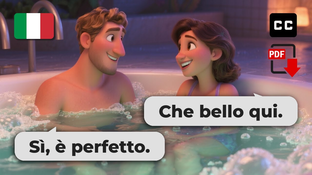 Easy Italian Conversation – 💬 Romantic Spa Chat for Beginners (A2-B1)