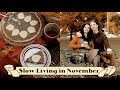 End of fall in a cozy cottage  autumn slow living