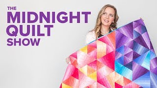 Colorful Geometric Quilt | Free-Motion Quilting with Rulers on The Midnight Quilt Show