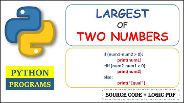 largest of two numbers in python | arithmetic operators