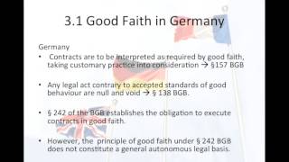 European Contract Law-Interpretation of Contracts (Germany)