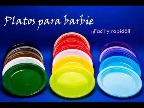 como hacer platos para barbie