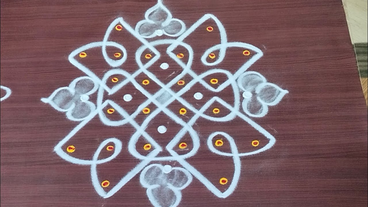 Simple sikku kolam for beginners 