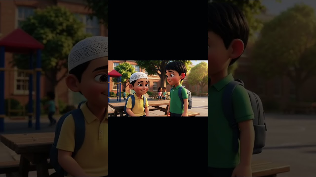 Nobody Wanted To Sit With Him… Until Ahmed Did ❤️#shorts by Little Muslim Tales – 