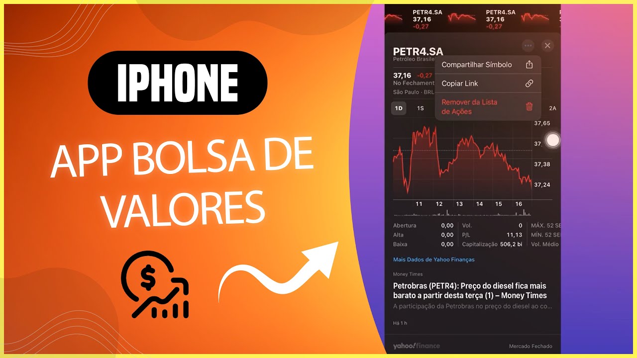 Como usar o aplicativo Bolsa de valores no iPhone