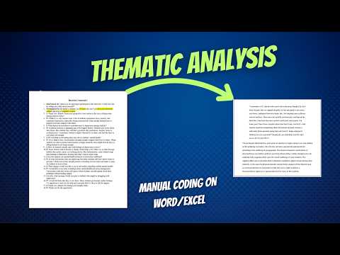 Thematic analysis of qualitative data without NVivo or AI