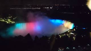 Niagara Falls @ night, what a beautiful sight from  Fallsview Casino Resort Hotel. Thanks lots.