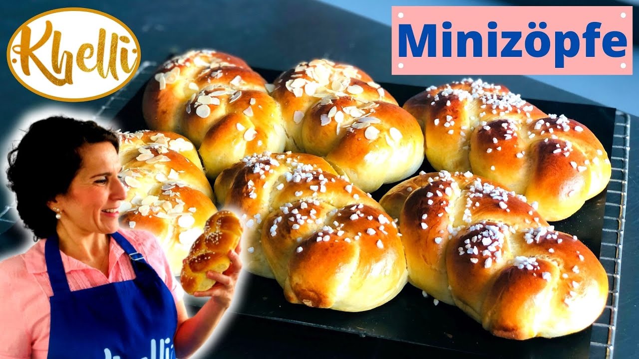Mini-Hefezöpfe /Einstrangzopf flechten/Hefeteig ohne kneten/ lecker & sehr fluffig/Khellis Backwelt
