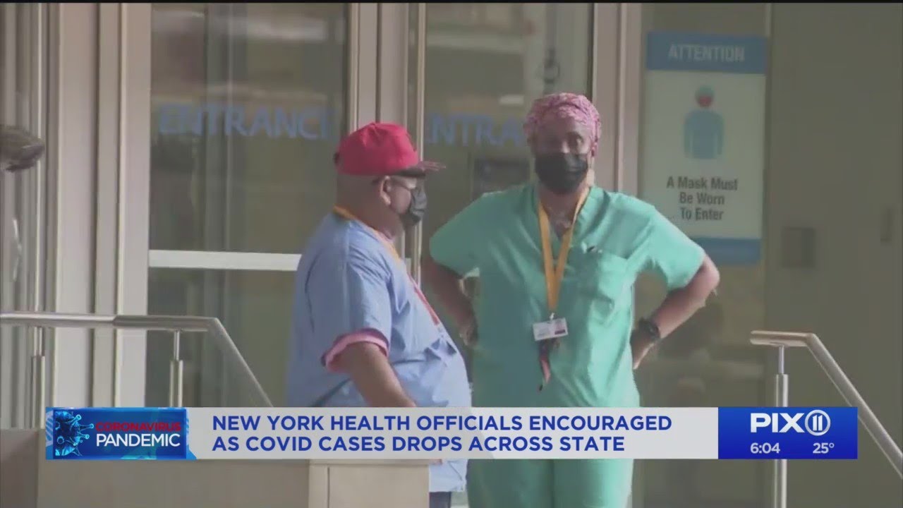 New York officials encouraged as COVID cases drop across state - YouTube