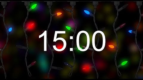15 MINUTE CHRISTMAS LIGHT MUSIC VIDEO ANIMATION COUNTDOWN TIMER