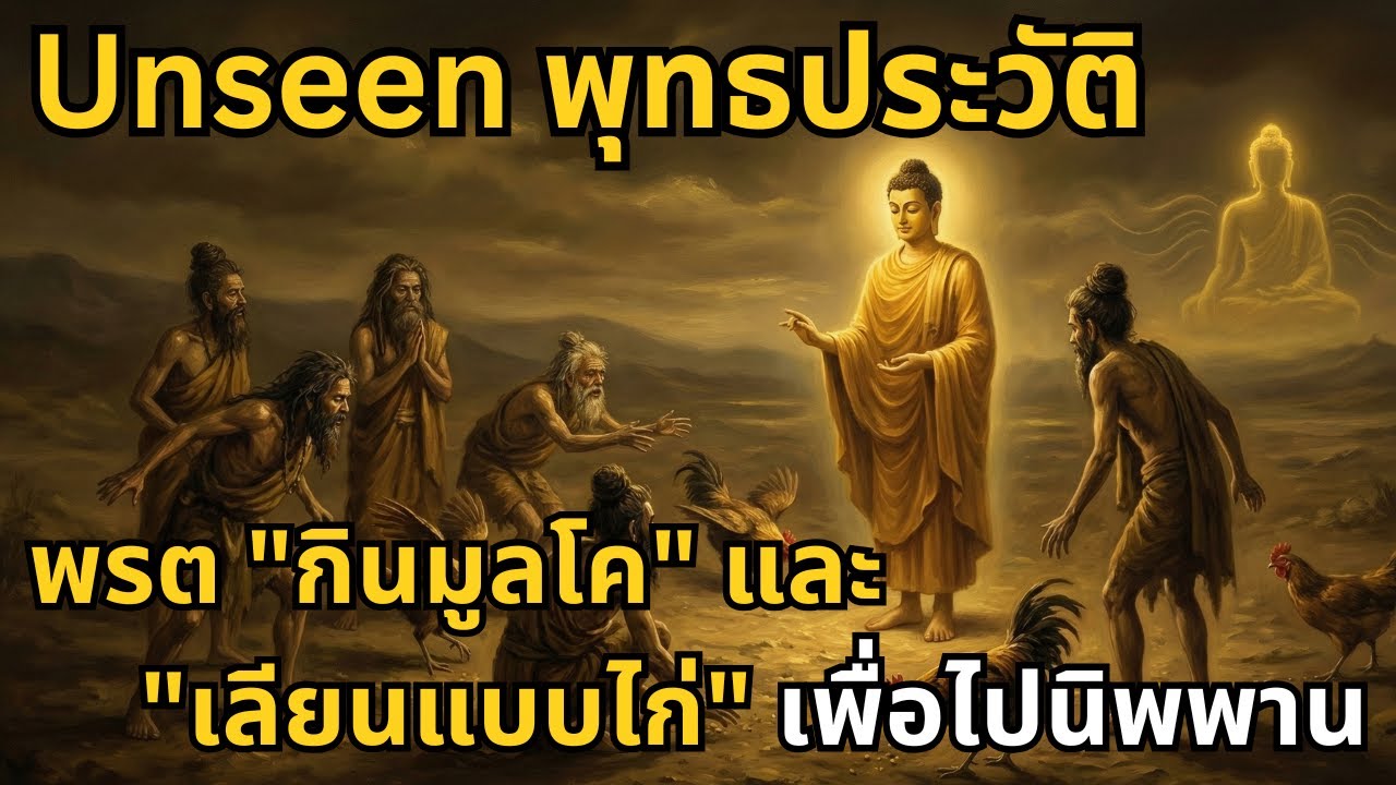 Unseen พุทธประวัติ | พรต "กินมูลโค" และ "เลียนแบบไก่" เพื่อไปนิพพาน ในพุทธประวัติ | มุมคิดพุทธธรรม
