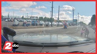 Dashcam video shows reckless driving suspect going through Grand Floral Parade route in Portland, OR