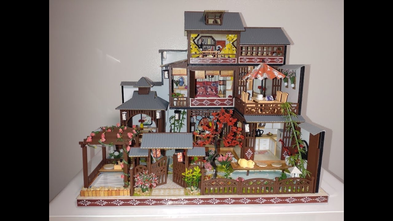 ドールハウスもみじが印象的な日本庭園のある老舗旅館「雅泉」 - YouTube