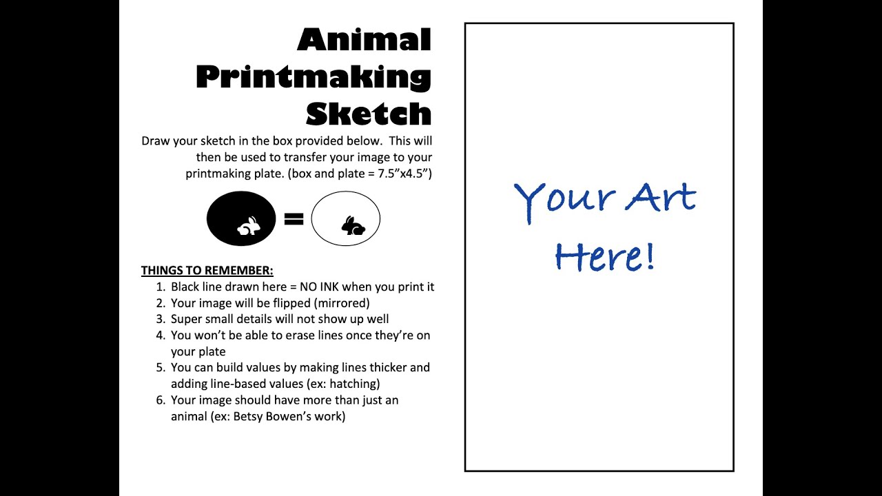 Styrofoam Printmaking: Step 1 - the Sketch