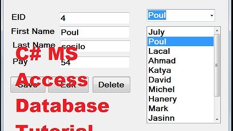C# MS Access Database Tutorial 11 # How to Link List Box with Database and show values in textbox