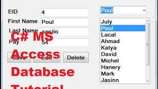 C# MS Access Database Tutorial 11 # How to Link List Box with Database and show values in textbox