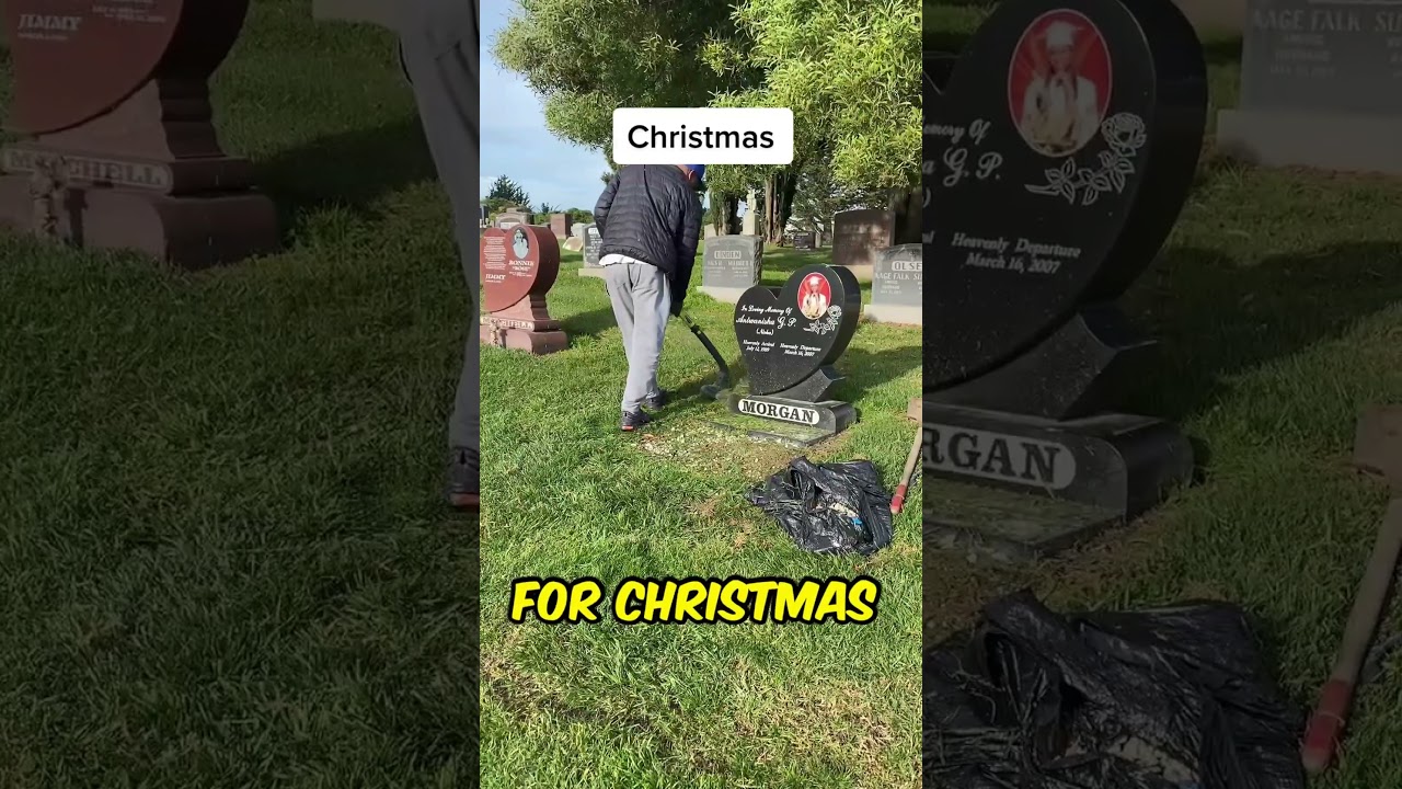 This father lovingly decorates his daughter’s grave for Christmas every year ❤️
