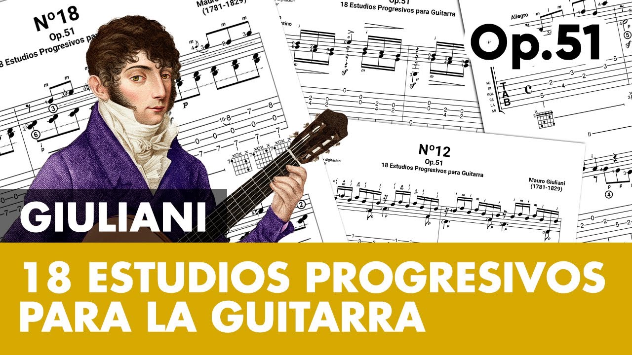 Mauro Giuliani - Op.51, 18 Estudios Progresivos para la Guitarra [Completo]