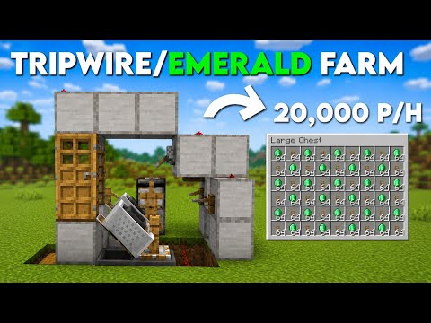 Minecraft EASIEST Tripwire & Emerald Farm 26.2+! (Best Method)