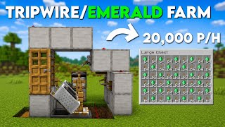 Minecraft EASIEST Tripwire & Emerald Farm 26.2+! (Best Method)