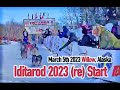 2023 iditarod restart sled dog race march 5th on the official restart location willow lake alaska