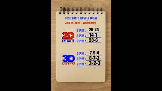 Lotto Result Today 9pm Draw July 29, 2026 PCSO #lotto #lottoresulttoday #lottoresulttoday9pm