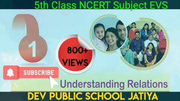 CLASS 5TH EVS CHAPTER 1 [NCERT] (EXPLAINED IN HINDI) RBSE/CBSE | UNDERSTANDING RELATIONS